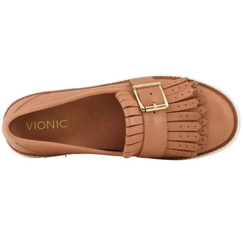 Vionic Cambridge Kiltie Leather Slip On Loafers